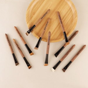Pinceau à sourcils avec manche en bois, poils d'animaux, tête angulaire en forme de lame, pour crayon à sourcils, Cangzhou - Product Image 2