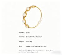 Bracelet ouvert rétro en laiton, bijoux minimalistes élégants plaqués or 18 carats