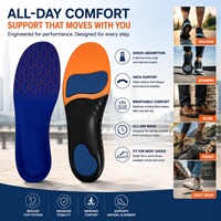 Semelles orthopédiques de soutien de la voûte plantaire pour fasciite plantaire, hommes et femmes, 220+ lbs, soulagement de la douleur des pieds plats, absorption des chocs, ajustement parfait, gel PU