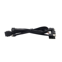 Cable de extensión para Panel frontal de ordenador, Cable de extensión USB 3,0, USB 3,1, placa de circuito PCB, Cable de Audio, Cable montado en Panel de chasis