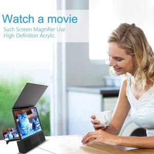 2024 dropshipping New Hot 8.5 inch 3D HD Máy tính để bàn Bracket điện thoại di động màn hình khuếch đại kính lúp với BT Loa - Product Image 2