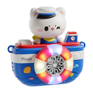 Caméra à bulles rechargeable pour enfants, machine à bulles automatique avec lumières colorées, musique, design anti-fuite pour les tout-petits - Product Image 1