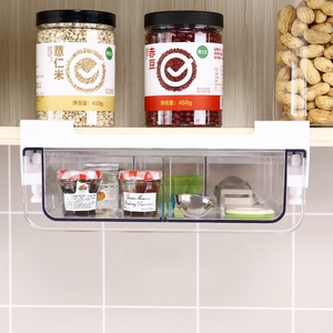 <span class=keywords><strong>Petit</strong></span> organisateur de cuisine pour la maison congélateur garde-manger réfrigérateur transparent alimentaire en plastique <span class=keywords><strong>tiroir</strong></span> de rangement suspendu avec 8 divisions - Product Image 2