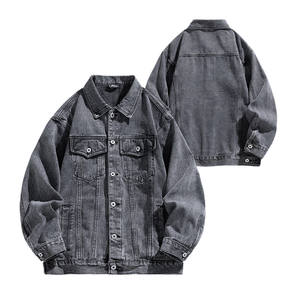 2025 fabricante personalizado de alta calidad de los hombres de mezclilla Hip Hop chaqueta de trabajo Vintage multicolor para la primavera otoño para la motocicleta - Product Image 1