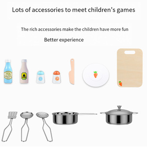 Commiki trẻ em bằng gỗ đơn giản nhà bếp lớn mẫu giáo mô phỏng đồ dùng nhà bếp đặt bé nấu ăn đồ chơi quan tâm - Product Image 5