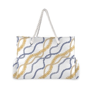 Sac à bandoulière portable pour femme, imprimé hawaïen, grand sac de plage pliable avec fermeture éclair, idéal pour l'été - Product Image 2