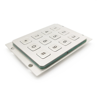 Teclado Metálico Industrial 3X4 Resistente al Agua y a Vandalismo, Personalizado de Fábrica para Terminales de Autoservicio y Consulta ATM, Venta al Por Mayor