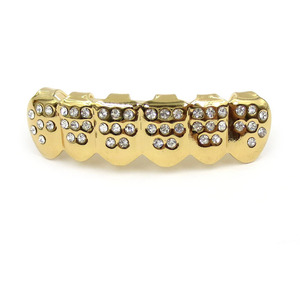 Nouvelle Tendance 2026 : Ensemble Grillz Plaqué <span class=keywords><strong>Or</strong></span> 18K Anti-ternissement avec Zircons Cubiques – Bijoux Dentaires Hip Hop pour Halloween – Vente <span class=keywords><strong>en</strong></span> Gros - Product Image 3