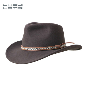 <span class=keywords><strong>Sombrero</strong></span> <span class=keywords><strong>Vaquero</strong></span> Occidental de Ala Ancha Negro de Fábrica HUAYI HATS, <span class=keywords><strong>Sombrero</strong></span> de Fieltro de Lana 100% Personalizado para Hombre, para Invierno y Actividades al Aire Libre - Product Image 4