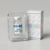 Boîte d'emballage pour flacon de 3 ml WM-08 avec finition holographique personnalisée, boîte d'emballage pour peptides avec étiquettes de marque, plateau en plastique pour le stockage des flacons