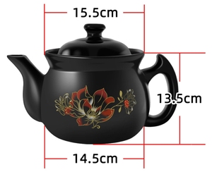 Vaso in Ceramica per Medicina Tradizionale Cinese, Adatto per Fornelli a <span class=keywords><strong>Gas</strong></span>, Pentola per Erbe Aromatiche - Product Image 4