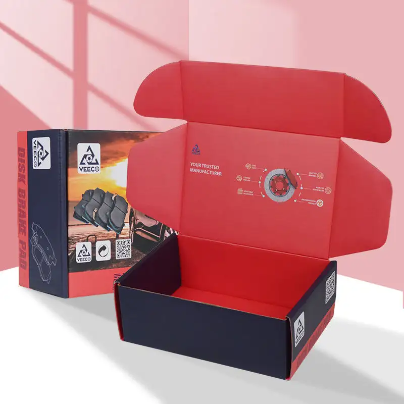 Scatole di spedizione ondulate uniche stampate personalizzate all'ingrosso GMI scatola postale in cartone con logo personalizzato