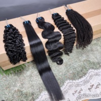 Lots de Cheveux Humains Vierges Indiens Premium 100% Naturels, Double Trame, Ondulés Bouclés, Non Traités, Sans Perte de Cheveux, pour Extensions de Tissage