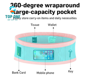 Sac de ceinture en nylon léger et durable avec poches cachées tricotées pour entraînement de coureur personnalisé espace supplémentaire pour d'autres équipements de sport - Product Image 5