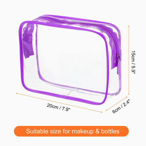 Bolsas de PVC Transparente con Cierre y Logotipo Personalizado, Bolsa Grande para Guardar <span class=keywords><strong>Maquillaje</strong></span>, Organizador de Artículos de Aseo para Mujer, Regalo Promocional - Product Image 3