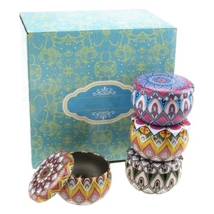 China Wholesale Empty Scented Candle Tin Jar With Lid and <b>Box</b> for <b>Gift</b> - Product Image 3