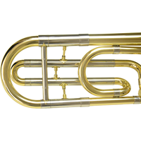 HUAYUN High Quality Gold Lacquer Brass & Copper bB Trombone with Full Bodied Tone for Professional Music Contests