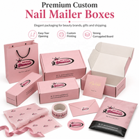 Boîte d'emballage en carton ondulé rose pour maquillage et cosmétiques, personnalisée, en gros, pour expédition et envoi postal