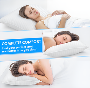 Grosir bantal tempat tidur rumah putih lembut masukan <span class=keywords><strong>100%</strong></span> sarung katun bantal tempat tidur serat poliester untuk tidur