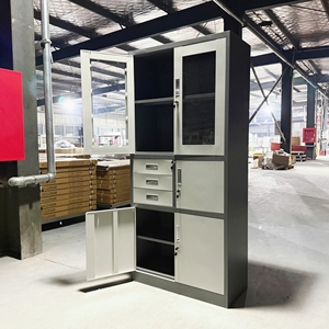 Armadio Multiuso <span class=keywords><strong>per</strong></span> Casa e <span class=keywords><strong>Ufficio</strong></span> con 3 Cassetti, in Acciaio, Chiudibile a Chiave, Disponibile in Magazzino, Ordine Minimo 1 Pezzo - Product Image 3