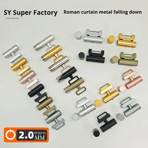 HYFP <span class=keywords><strong>Tringle</strong></span> de rideau pliable moderne et simple en alliage d'aluminium durable, 2,0 mm, 6 m de longueur, 0,8 cm de diamètre, accessoires silencieux - Product Image 4