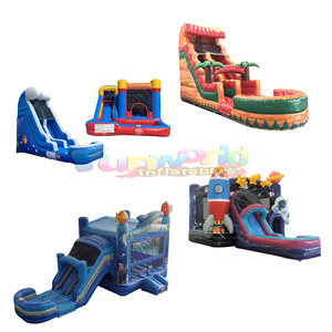 Château gonflable de saut d'obstacles pour enfants, château gonflable de fête, combo avec toboggan, vente en gros - Product Image 6