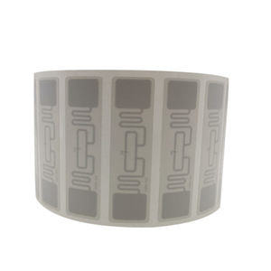 Stiker perekat label elektronik <span class=keywords><strong>RFID</strong></span> 9962 UHF frekuensi tinggi tersedia untuk label kemasan