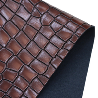 Papier peint en cuir PU gaufré effet crocodile, anti-moisissure, avec support tissé, pour sacs, décoration intérieure, ameublement