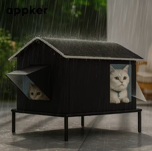 Casa para Gatos Callejeros, Impermeable, Resistente a la Lluvia, Resistente al Frío, Cálida para Invierno, Tienda de Campaña de Gran Espacio para Mascotas - Product Image 2
