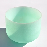 Ensemble de bols chantants en cristal arc-en-ciel pastel 7 chakras - Bols en quartz pur à 99,99 % avec 440 Hz/432 Hz pour la guérison des chakras et la relaxation profonde