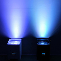 Lot de 10 Projecteurs Par LED 6x18W RGBWA UV 6-en-1 sur Batterie avec Flight Case, Lumières d'Ambiance sans Fil DMX pour DJ Mariage Fête
