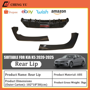 Spoiler Posteriore Sportivo a 3 Pezzi con Luce LED per <span class=keywords><strong>Kia</strong></span> K5 2020-2025, Nero Lucido Effetto Carbonio, Accessorio per Upgrade Aerodinamico Esterno - Product Image 2
