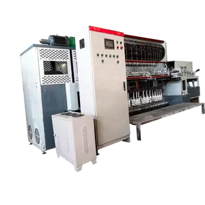 PLC system control automation woven fence mesh making machine various models