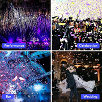 Topflashstar Canon à Confettis 100W, Lanceur de Fumigènes et Rubans pour Révélation du Sexe, Mariage et Célébrations