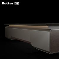 Bureau de direction moderne personnalisable avec rangement intégré, résistant à l'eau et au design ergonomique pour projets de bureau