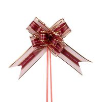 50 #5.9 pouces je t'aime imprimé Confession tirer arcs ruban pour fleur emballage cadeau décorations Organza lettre tirer arcs ruban