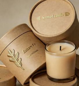 Boîte cylindrique personnalisée en papier pour bougies, emballage haut de gamme en carton rond avec dorure à chaud pour bougies parfumées et spirales d'aromathérapie - Product Image 4