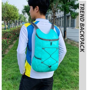Wholesale Lightweight Polyester Foldable Backpack Waterproof Casual Sport with Custom Logo Fashion Zipper Closure Promotional - Product Image 6