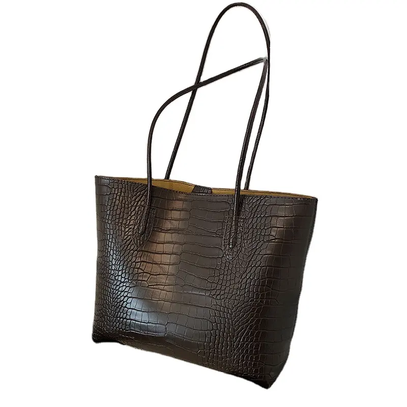 Hot sell Large bag women's bag 2022 new trendy black all-match shoulder bag large-capacity handbag set for women