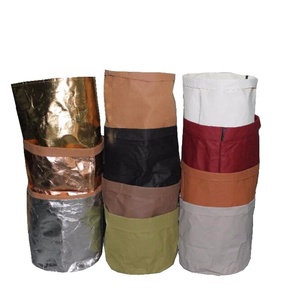 Argent <span class=keywords><strong>brillant</strong></span> extérieur avec un <span class=keywords><strong>papier</strong></span> kraft intérieur, <span class=keywords><strong>sac</strong></span> de rangement En <span class=keywords><strong>papier</strong></span> Lavable - Product Image 3
