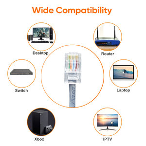 Connettori <span class=keywords><strong>Ethernet</strong></span> RJ45 Cat6 UTP 8P8C, Presa a 8 Pin per Cavo di Rete, Plug Modulare RJ45 Pass-Through Cat 6 - Product Image 5