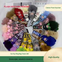 Porte-clés Pom Pom Pom Pom en Fourrure de Lapin, Porte-clés Fluffy, Porte-clés de Voiture, Charme de Sac, Cadeau, Porte-clés en Fourrure