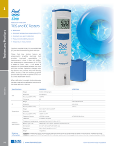 Testeur TDS haute performance Hanna HI983024 - Électrode en graphite étanche ATC, garantie 1 an pour piscines et spas en eau salée - Product Image 2