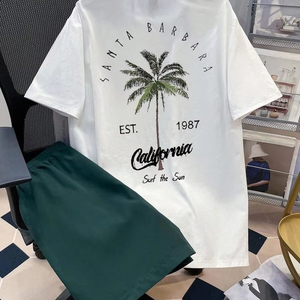 Men's casual holiday <b>T</b>-<b>shirt</b> set, suitable for comfortable summer wear. Clothing factory, customization available.F10 - Product Image 1