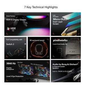 Rayneo Air 4 Pro แว่นตา <span class=keywords><strong>AR</strong></span> อัจฉริยะ3G ควบคุมด้วยเสียง IPX-5กันน้ำ4K จับภาพวิดีโอได้โดยไม่ต้องชาร์จ - Product Image 3