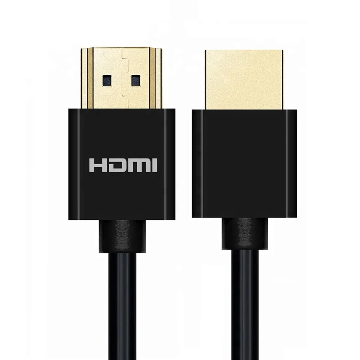 Yüksek performanslı İnce 19pin USB C Naar Hdmi 99.9% saf oksijen ücretsiz bakır 3D 4K * 2K 1080P & 3D siyah 1M HDMI kablosu