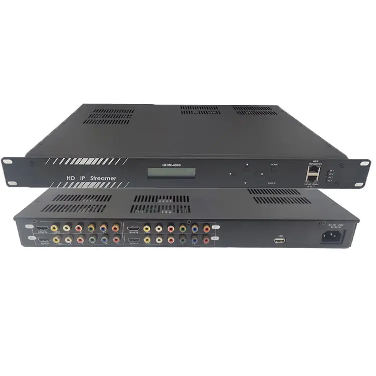 Good Mind GME 4CH 4 Channel HDMI Component RCA AV Composite Audio Video to HD IP Streamer Encoder Streaming Server Modulator جهاز تشفير بث الفيديو
