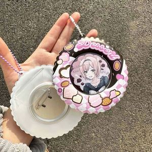 Hot Sale Japanese Chiikawa Storage Set Bag Pendant Kpop Round Badge Protective Case Display Holder with Keychain - Product Image 2