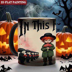 Mug à café en céramique noir givré 11 oz, couleur changeante à la chaleur, tasse cadeau par sublimation - Product Image 6
