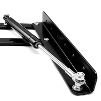 Mécanisme de table basse transformable avec vérin à gaz, charnières de levage et quincaillerie pour mobilier pliable et bureau multifonctionnel